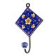Navy Blue Ceramic Floral Tiles Hooks Online